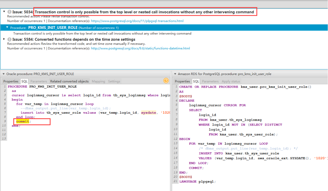 Postgresql invalid transaction termination 